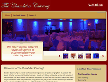 Tablet Screenshot of chandeliercatering.com
